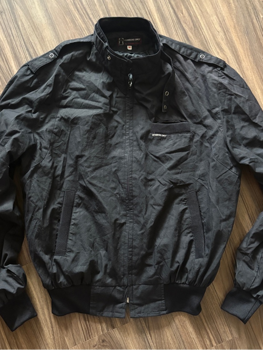 Members Only Retro 80s Black Bomber Jacket